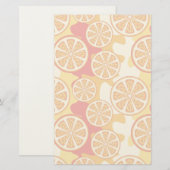 Oranje patroon briefpapier (Voorkant / Achterkant)