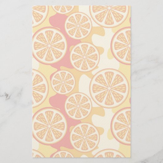 Oranje patroon briefpapier (Voorkant)