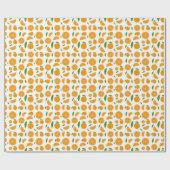 Oranje patroon cadeaupapier (Vlak)
