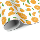 Oranje patroon cadeaupapier (Rol Hoek)