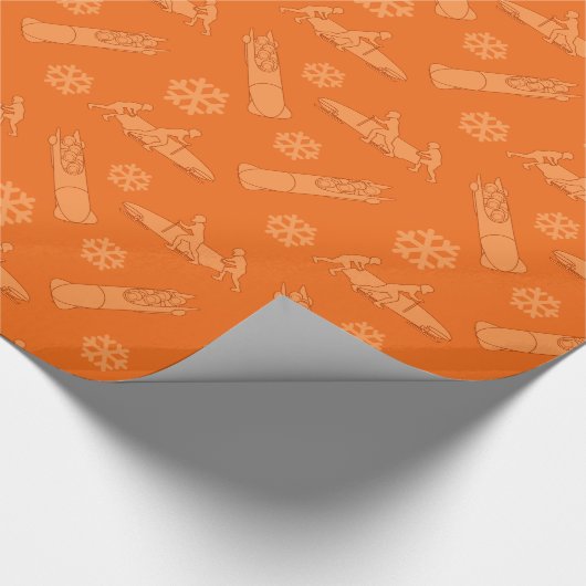 Oranje patroon cadeaupapier (Hoek)
