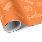Oranje patroon cadeaupapier (Rol Hoek)