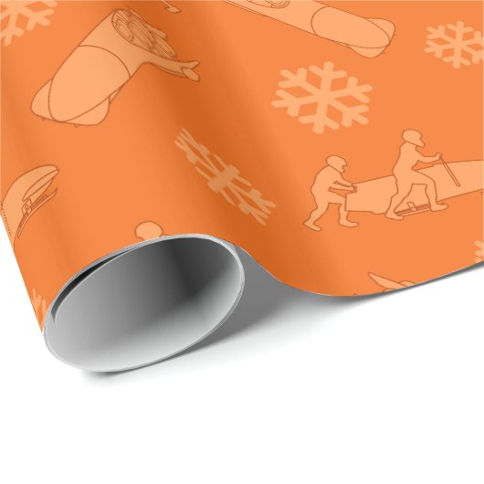Oranje patroon cadeaupapier (Rol Hoek)