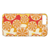 Oranje patroon Case-Mate iPhone case (Achterkant (Horizontaal))