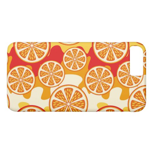 Oranje patroon Case-Mate iPhone case (Achterkant (Horizontaal))