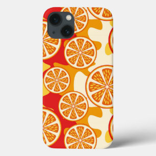Oranje patroon iPhone 13 hoesje