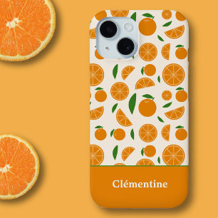 Oranje patroon iPhone 15 case
