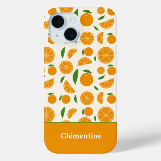 Oranje patroon Case-Mate iPhone case (Achterkant)