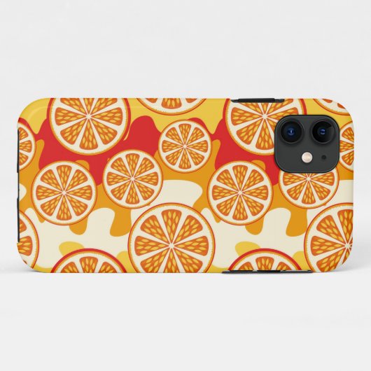 Oranje patroon Case-Mate iPhone case (Achterkant (horizontaal))