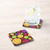 Oranje patroon en achtergrond drankjes onderzetter (Rechterzijde)