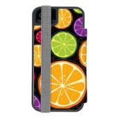 Oranje patroon en achtergrond incipio iPhone portemonnee hoesje (Agenda Achterkant)