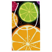 Oranje patroon en achtergrond klein cadeauzakje (Achterkant)