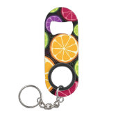 Oranje patroon en achtergrond mini flessenopener (Voorkant)