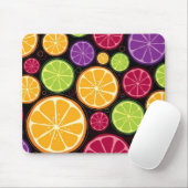 Oranje patroon en achtergrond muismat (Met muis)
