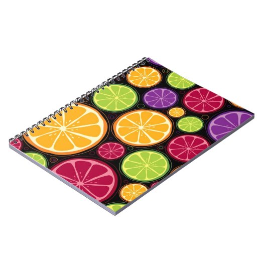 Oranje patroon en achtergrond notitieboek (Linkerzijde)