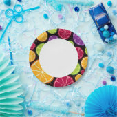 Oranje patroon en achtergrond papieren bordje (Feest)