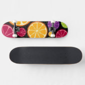 Oranje patroon en achtergrond persoonlijk skateboard (Horizontaal)