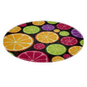 Oranje patroon en achtergrond snijplank (Hoek)