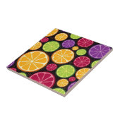 Oranje patroon en achtergrond tegeltje (Zijkant)