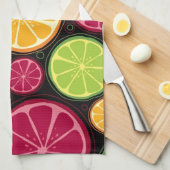 Oranje patroon en achtergrond theedoek (Quarter Fold)