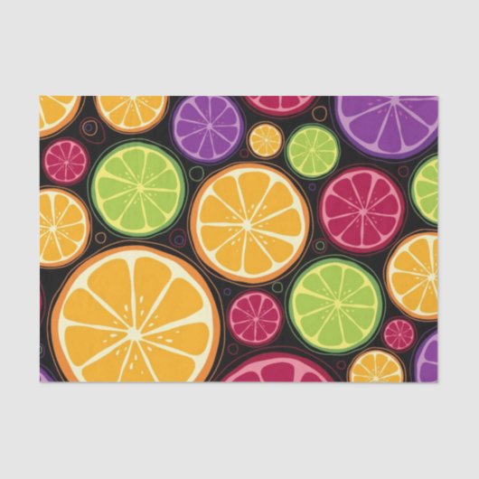 Oranje patroon en achtergrond tissuepapier (Voorkant)