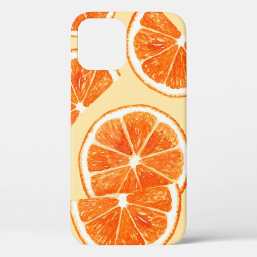 oranje patroon fruit, dieetvoeding, waterverf Case-Mate iPhone case (Achterkant)