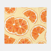 oranje patroon fruit, dieetvoeding, waterverf fleece deken (Voorkant (Horizontaal))