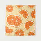 oranje patroon fruit, dieetvoeding, waterverf wandkleed (Voorkant (horizontaal))