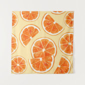 oranje patroon fruit, dieetvoeding, waterverf wandkleed (Voorkant)