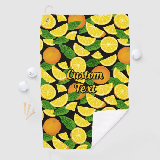 Oranje patroon golfhanddoek (Insitu)