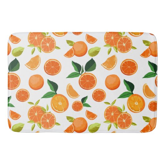 Oranje patroon groot badmat (Voorkant)