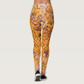 Oranje Patroon Halloween Leggings (Achterkant)