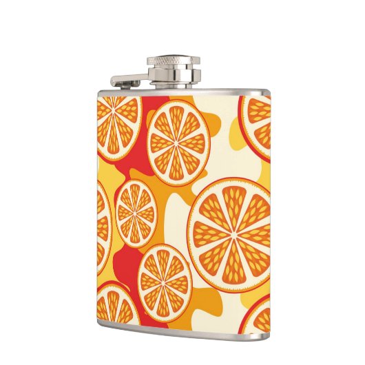 Oranje patroon heupfles (Links)