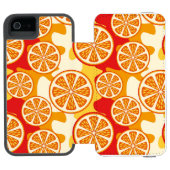 Oranje patroon incipio iPhone portemonnee hoesje (Agenda Open)