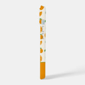 Oranje patroon iPhone 15 case (Linkerkant)