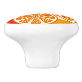 Oranje patroon keramische knop (Zijkant)