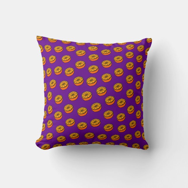 Oranje Patroon Kussen (Voorkant)