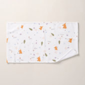 Oranje patroon met tablet en bladeren bad handdoek (Handdoek)