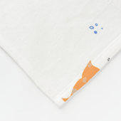 Oranje patroon met tablet en bladeren fleece deken (Hoek)