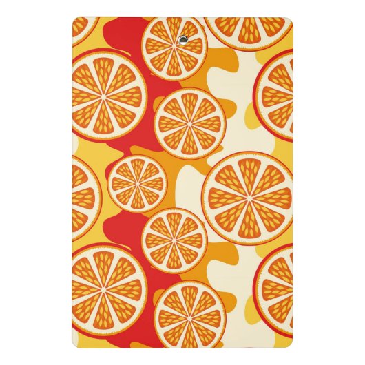 Oranje patroon mini klembord (Achterkant)