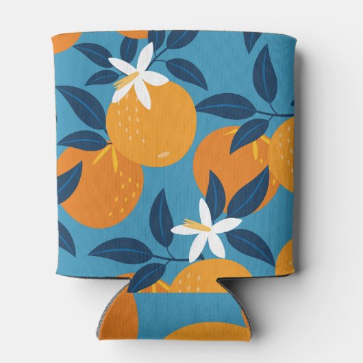 Oranje patroon:  naadloze textuur blikjeskoeler (Achterkant)