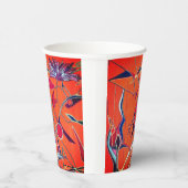 Oranje patroon papieren bekers (Rechts)