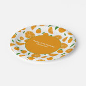 Oranje patroon papieren bordje (Gekanteld)