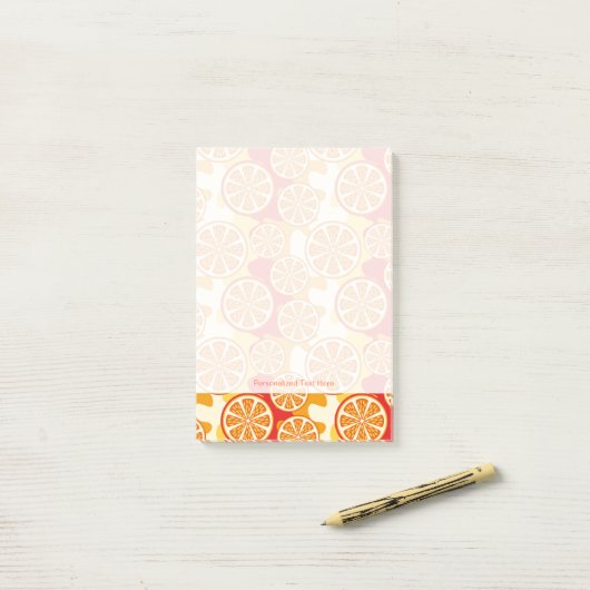Oranje patroon post-it® notes (Op bureau)