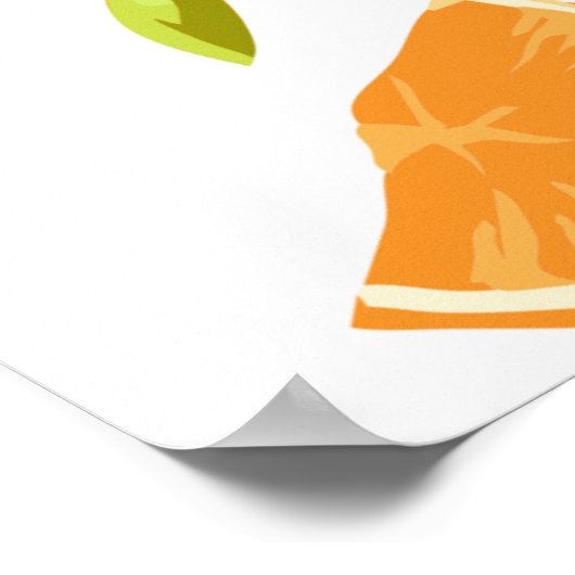 Oranje patroon poster (Hoek)