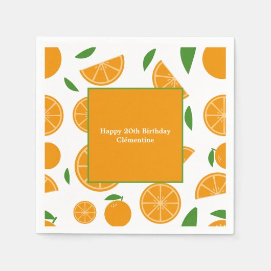 Oranje patroon servet (Voorkant)