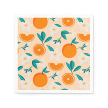 Oranje patroon servet | Verse citrus ontwerp