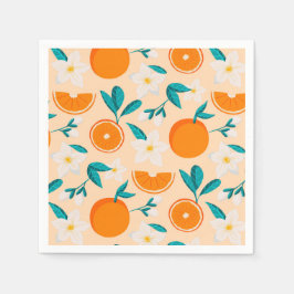 Oranje patroon servet | Verse citrus ontwerp