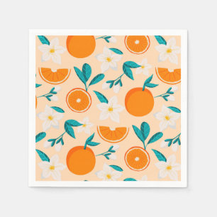 Oranje patroon servet Verse citrus ontwerp