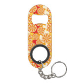 Oranje patroon sleutelhanger flessenopener (Achterkant)
